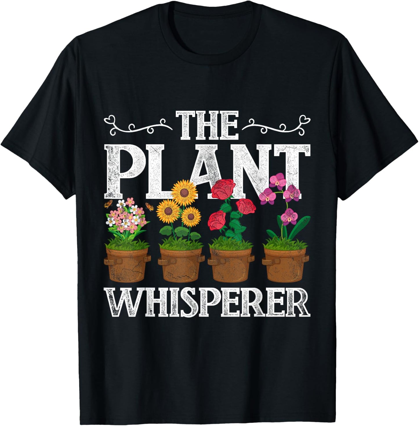 The Plant Whisperer Gardening T-Shirt - T-Shirt | Black