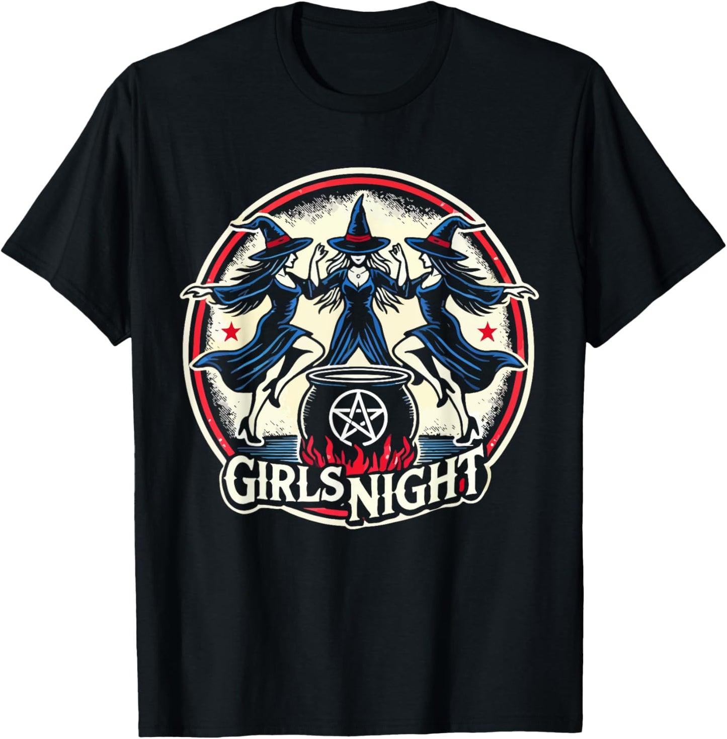 Girls Night Witch Coven Halloween Party T-Shirt - T-Shirt | Black