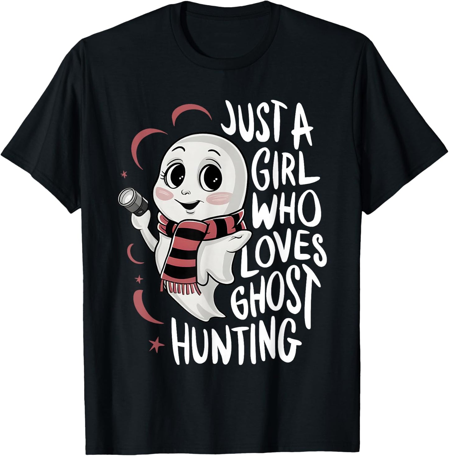 Just a Girl Who Loves Ghost Hunting Funny Ghost Hunter Women T-Shirt - T-Shirt | Black