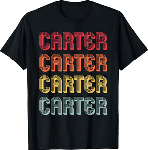 CARTER Gift Name Personalized Funny Retro Vintage Birthday T-Shirt - T-Shirt | Black