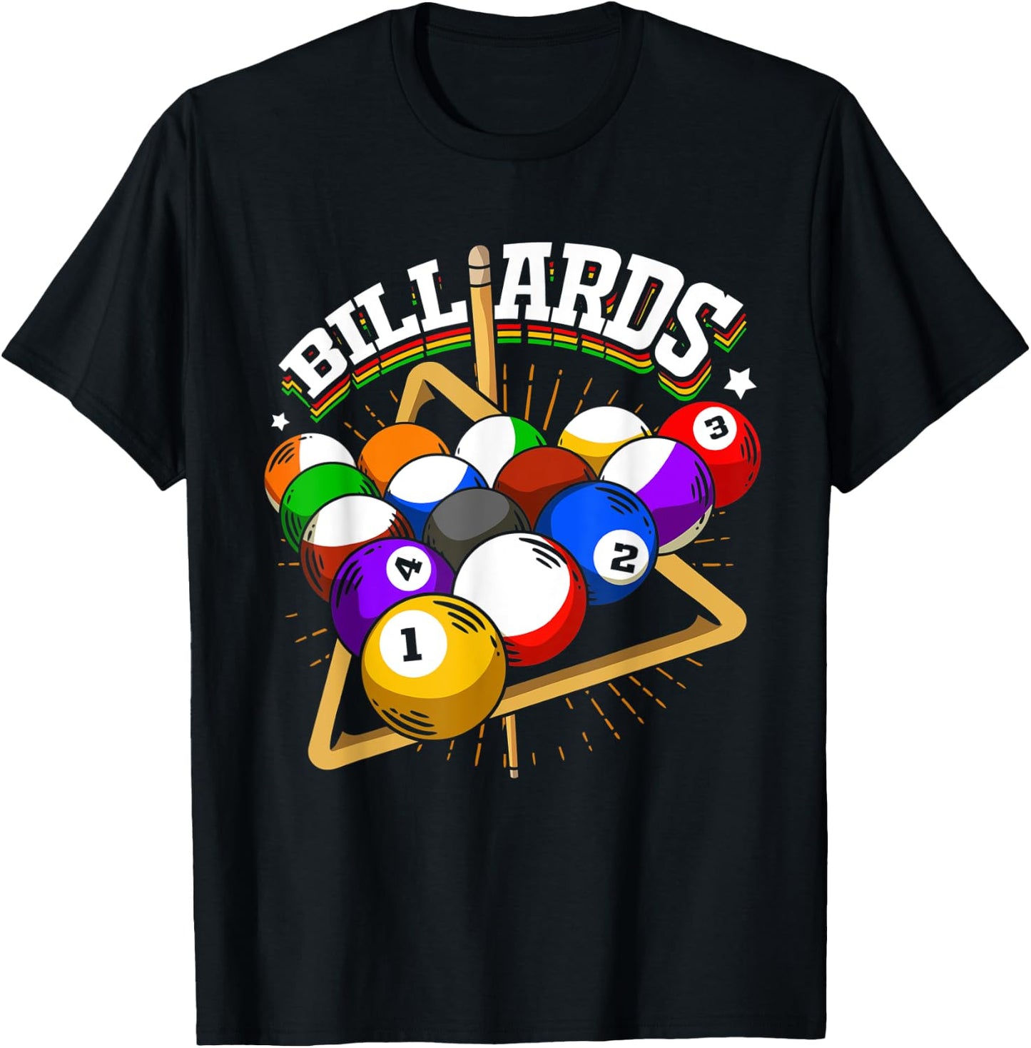 Funny Billiards design for 8-Balls and Pool Player T-Shirt - T-Shirt | Black