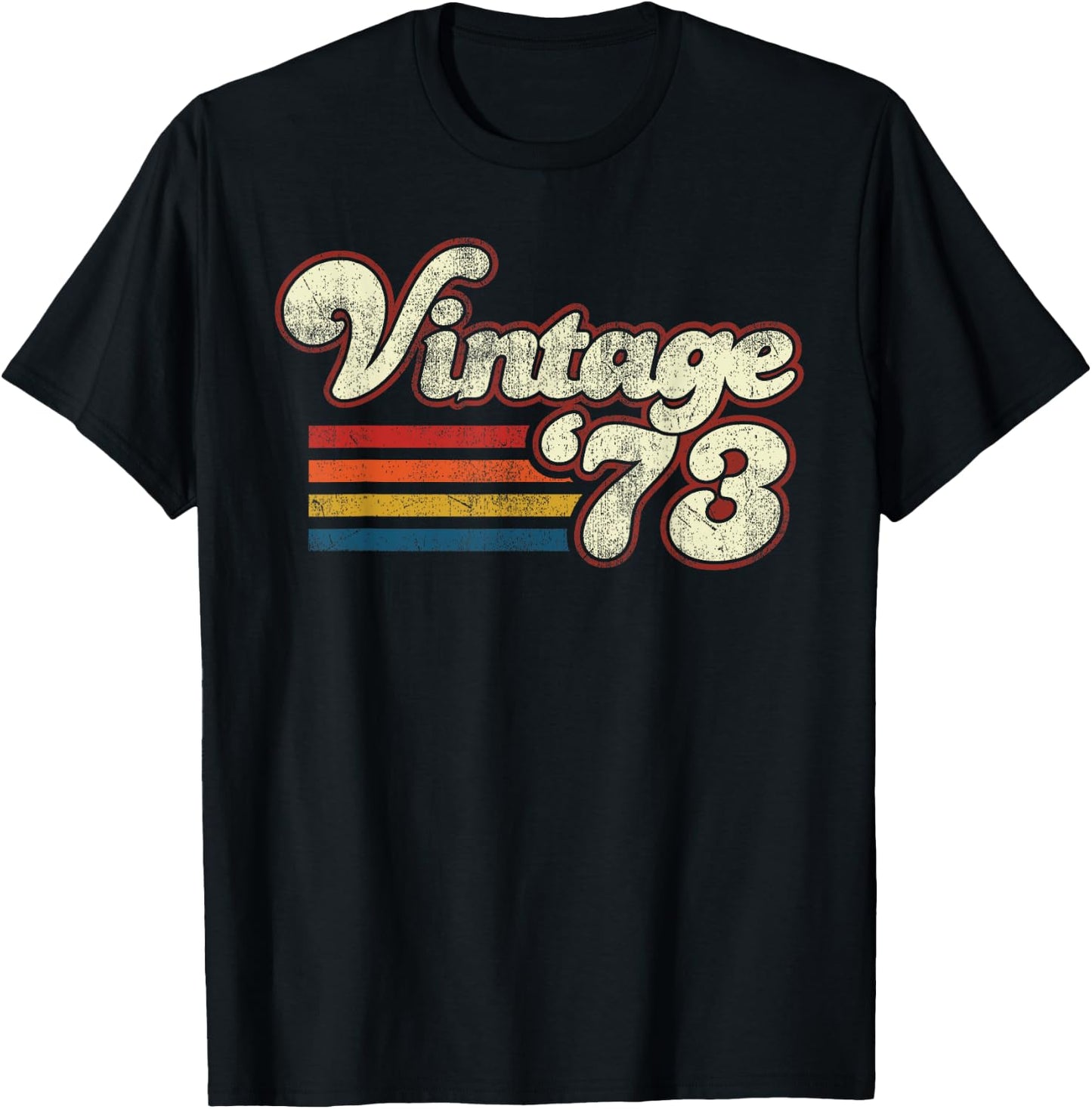 Vintage 1973 Birthday T-Shirt - T-Shirt | Black