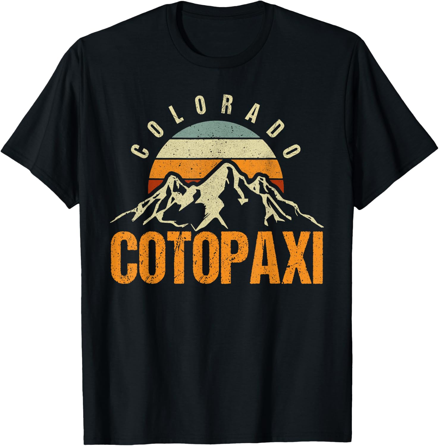 Colorado Cotopaxi Vintage Mountains Hiking Wildlife Colorado T-Shirt - T-Shirt | Black