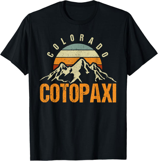 Colorado Cotopaxi Vintage Mountains Hiking Wildlife Colorado T-Shirt - T-Shirt | Black