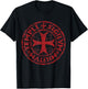 Knights Templar Ring Seal of Soldiers of The Temple Cross T-Shirt - T-Shirt | Black