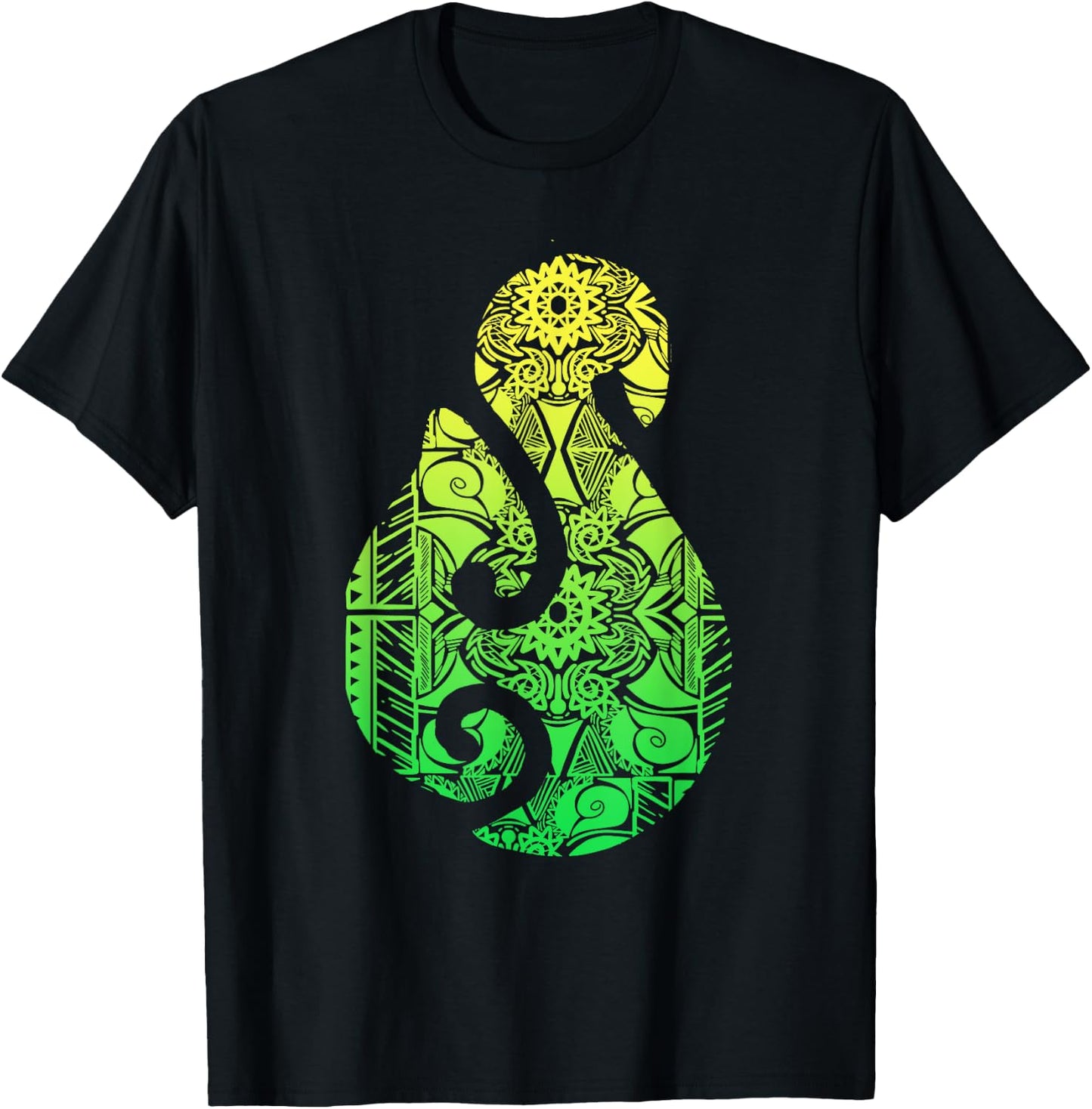 Maori Hook Polynesian New Zealand Culture Tattoo T-Shirt - T-Shirt | Black
