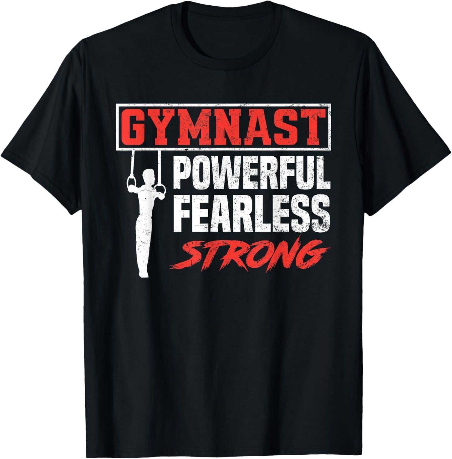 Boys Gymnastics Sports Strong Funny Gymnast T-Shirt - T-Shirt | Black