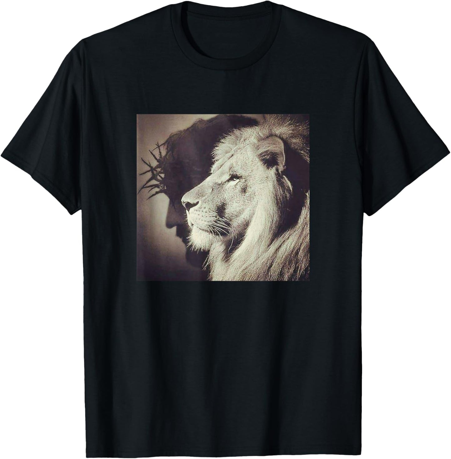 Jesus Lion of Judah Christian Gift T-Shirt - T-Shirt | Black