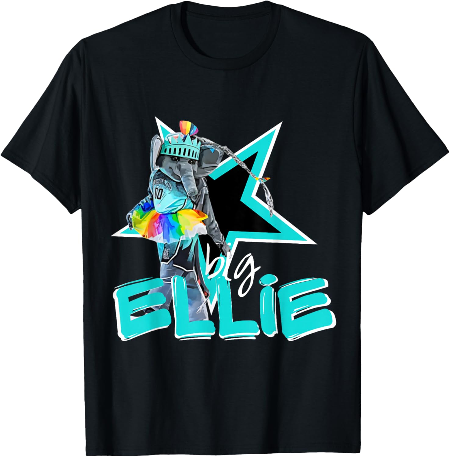 Big Ellie NY Liberty Mascot T-Shirt - T-Shirt | Black