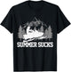 Snowmobile Summer Sucks Snowmobile Funny Gift T-Shirt - T-Shirt | Black