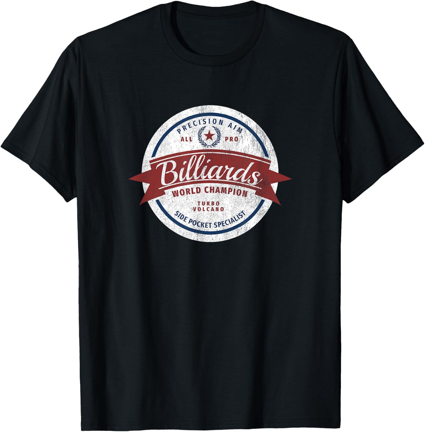 Retro Billiards World Champion “Side Pocket Specialist” T-Shirt - T-Shirt | Black