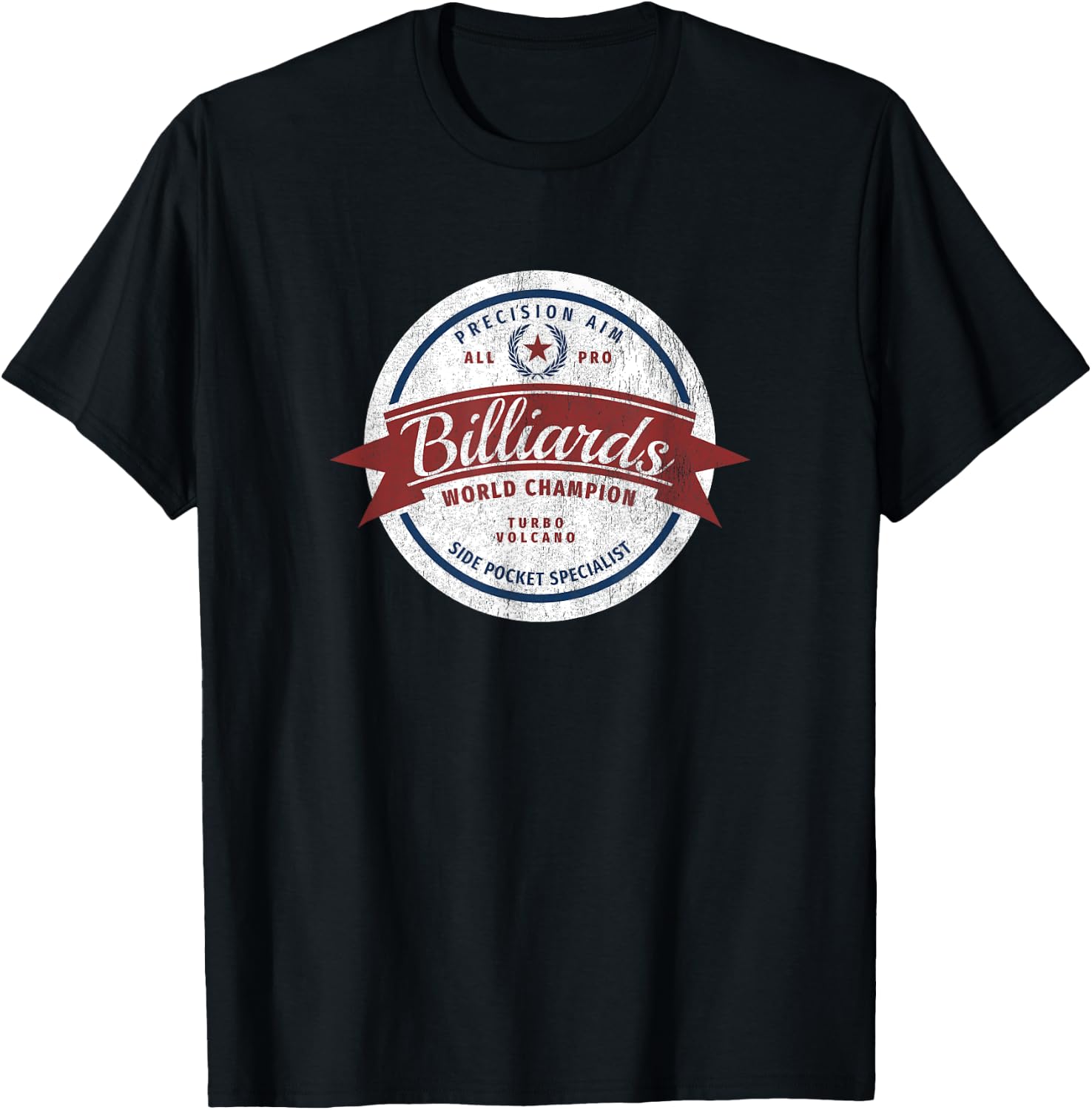 Retro Billiards World Champion “Side Pocket Specialist” T-Shirt - T-Shirt | Black