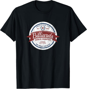 Retro Billiards World Champion “Side Pocket Specialist” T-Shirt - T-Shirt | Black