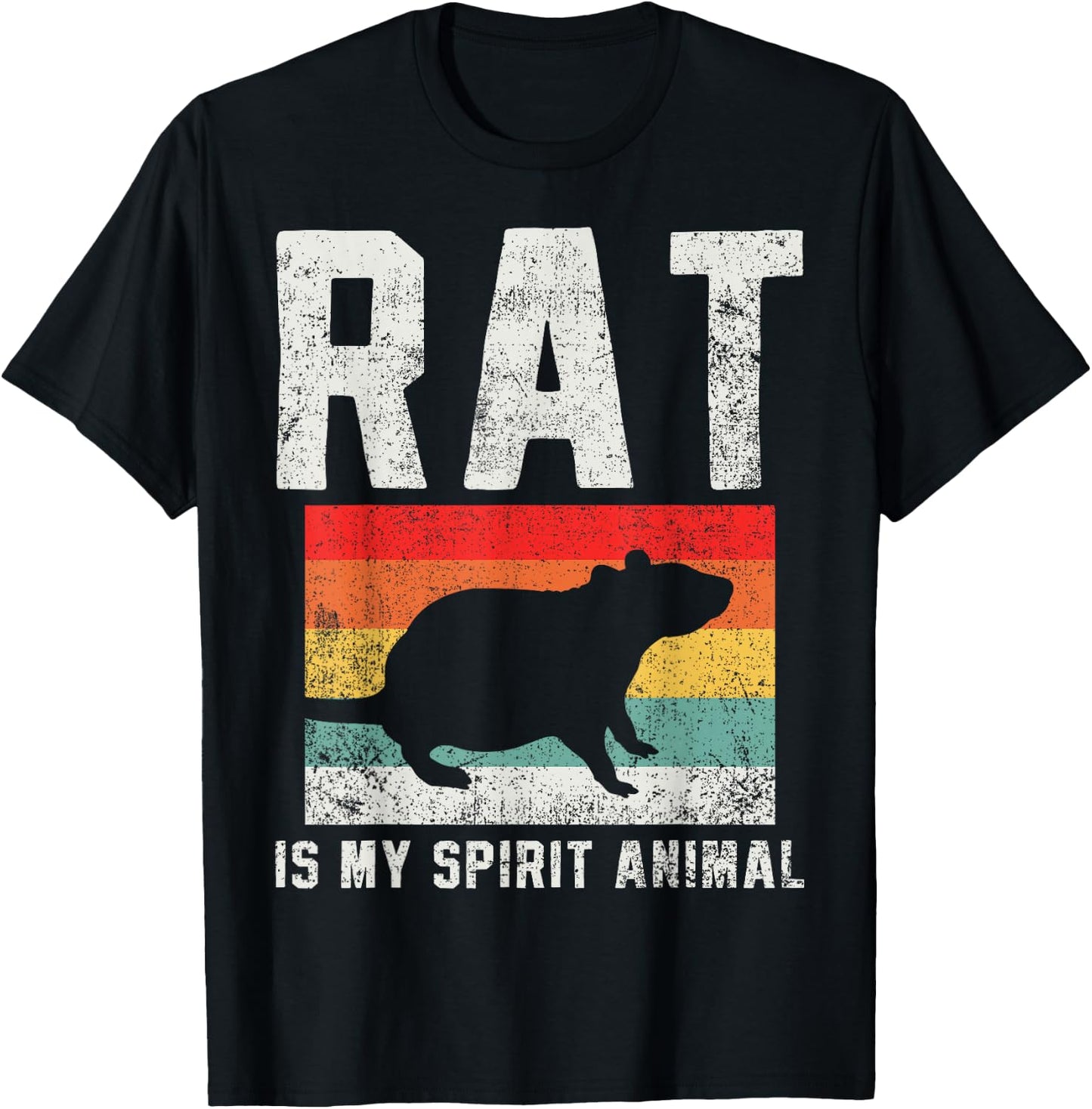 Rat Retro Vintage T-Shirt - T-Shirt | Black