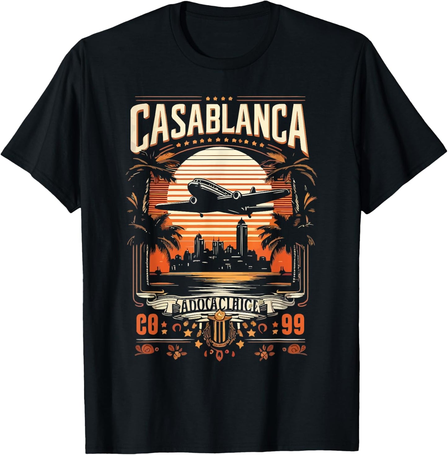 Casablanca Skyline T-Shirt - T-Shirt | Black