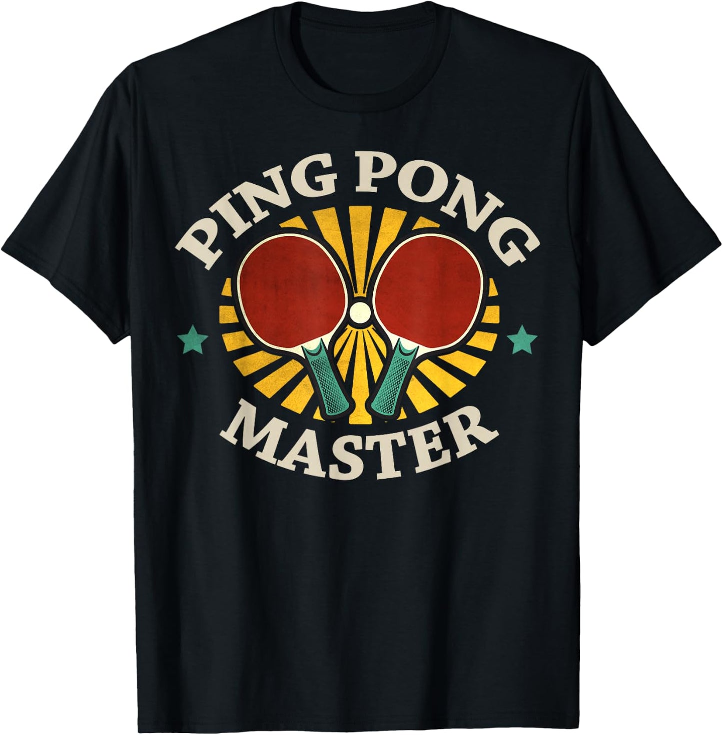 Funny Ping Pong Master Gift Men Women Table Tennis Players T-Shirt - T-Shirt | Black