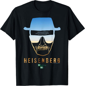 Breaking Bad Heisenberg Desert Horizon Outline Small T-Shirt - T-Shirt | Black