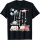 Emergency Vehicles 4th Birthday Fire Truck Police Car Boys T-Shirt - T-Shirt | Black
