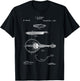 Vintage Patent Mandolin 1898 Music Retro Blueprint Fun Gift T-Shirt - T-Shirt | Black