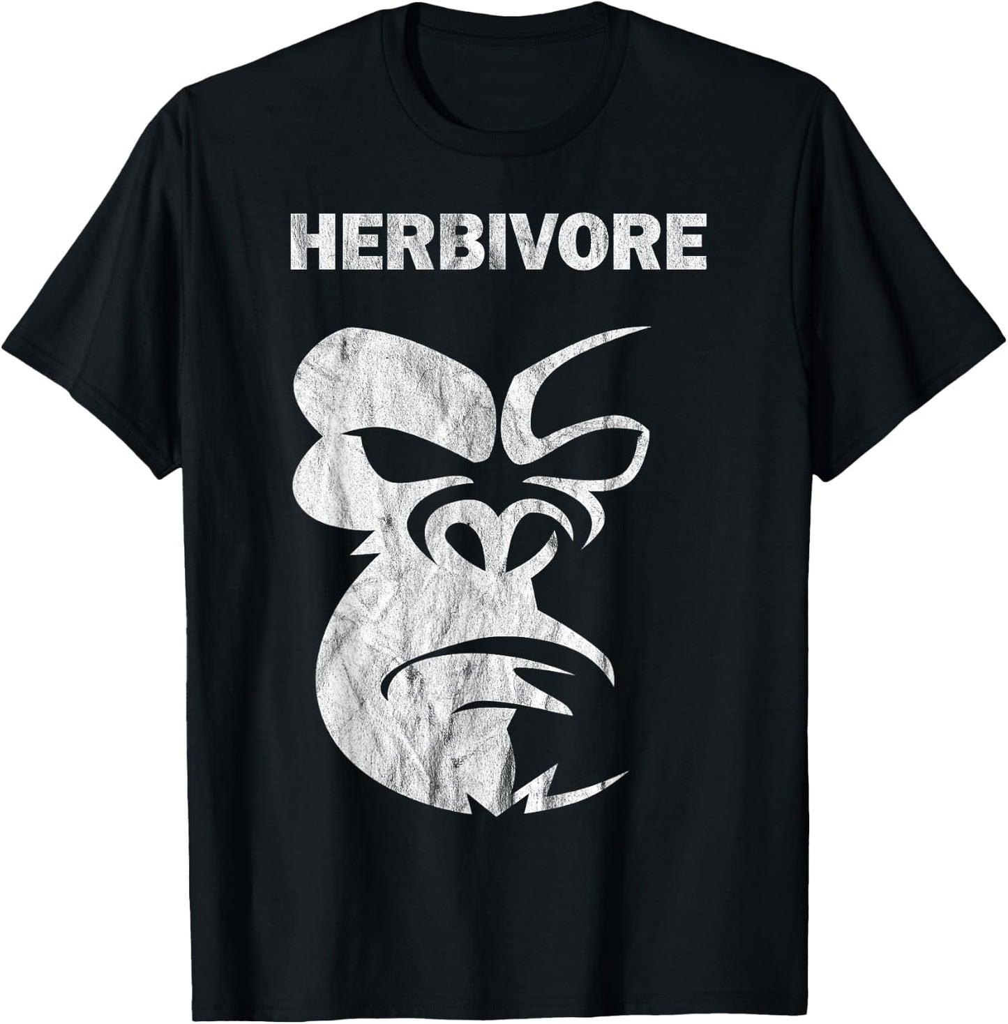 Herbivore Vegetarian Vegan Gorilla Women Men Kids T-Shirt - T-Shirt | Black