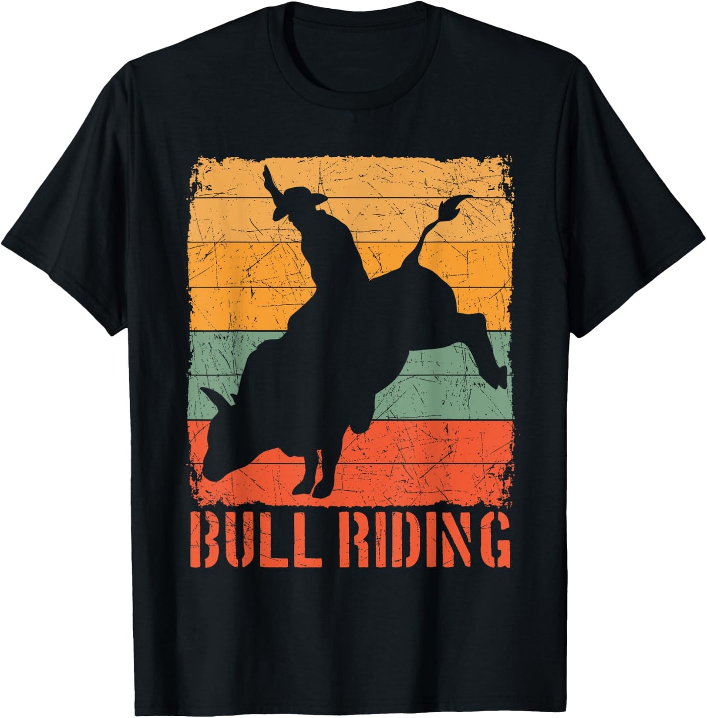 Bull Rider Riding Cowboy Cowgirl Rodeo Buck Off Sport Gift T-Shirt - T-Shirt | Black
