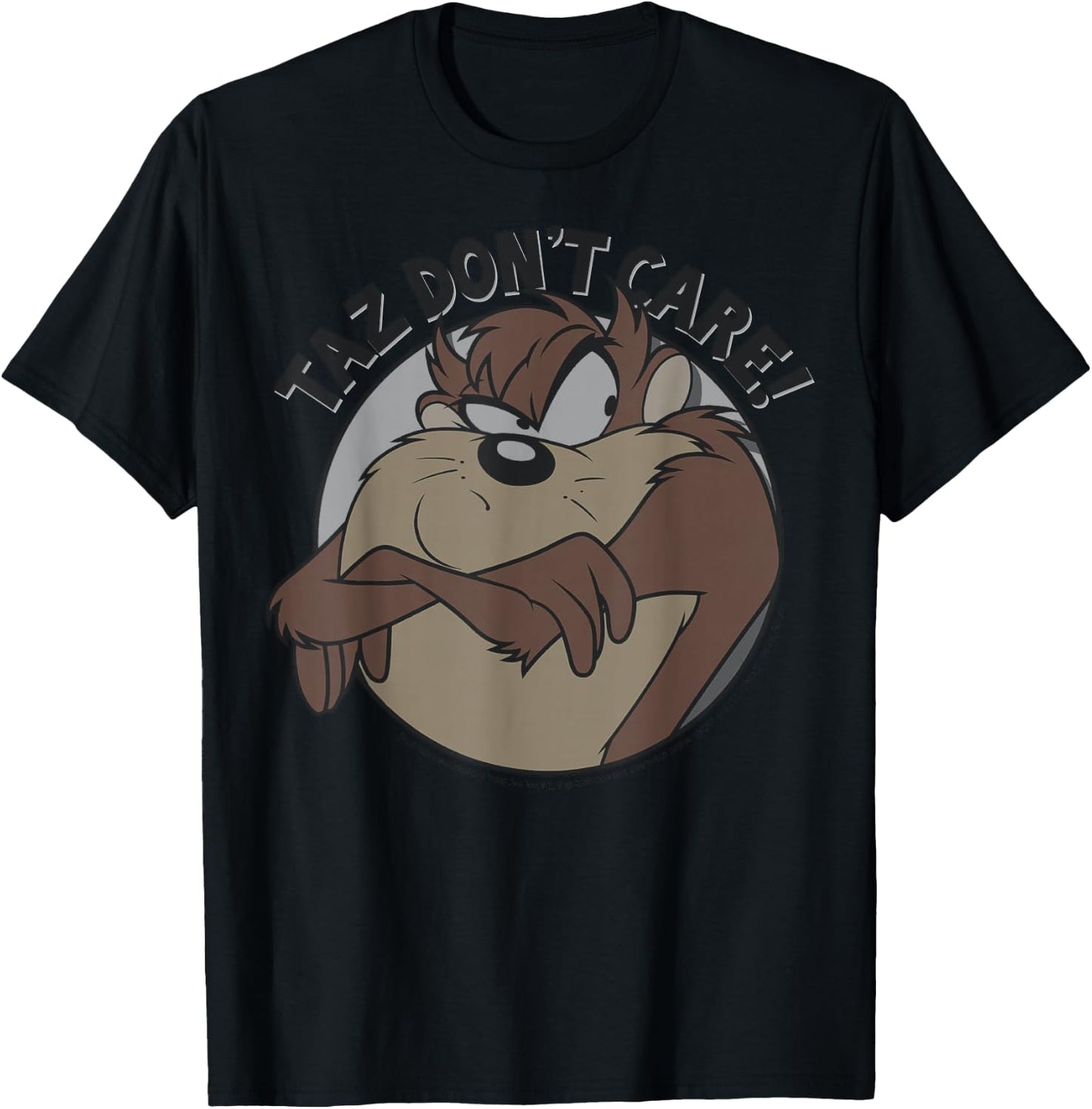 Looney Tunes Taz Don't Care Portrait T-Shirt - T-Shirt | Black