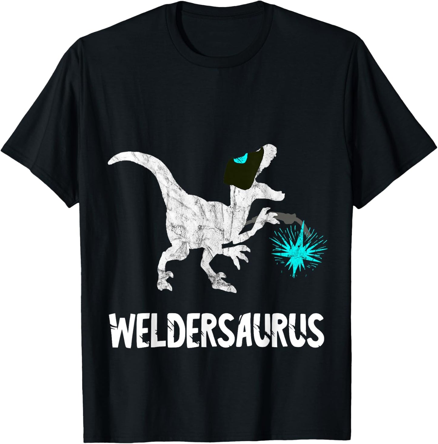 Welder Dinosaurs Funny Mig Welding Dino Steel Worker T-Rex T-Shirt - T-Shirt | Black