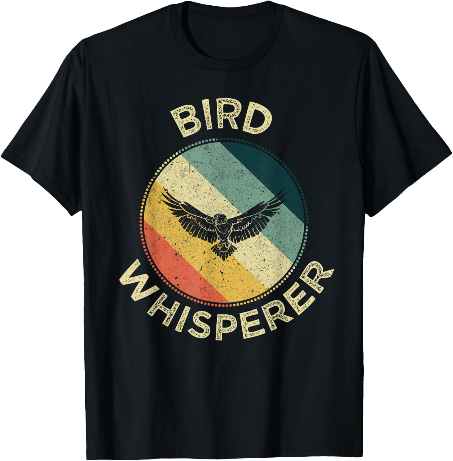 Bird Whisperer Retro Vintage Zoologist Birds Lover Gift T-Shirt - T-Shirt | Black