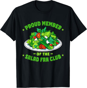 Funny Salad Healthy Food T-Shirt - T-Shirt | Black