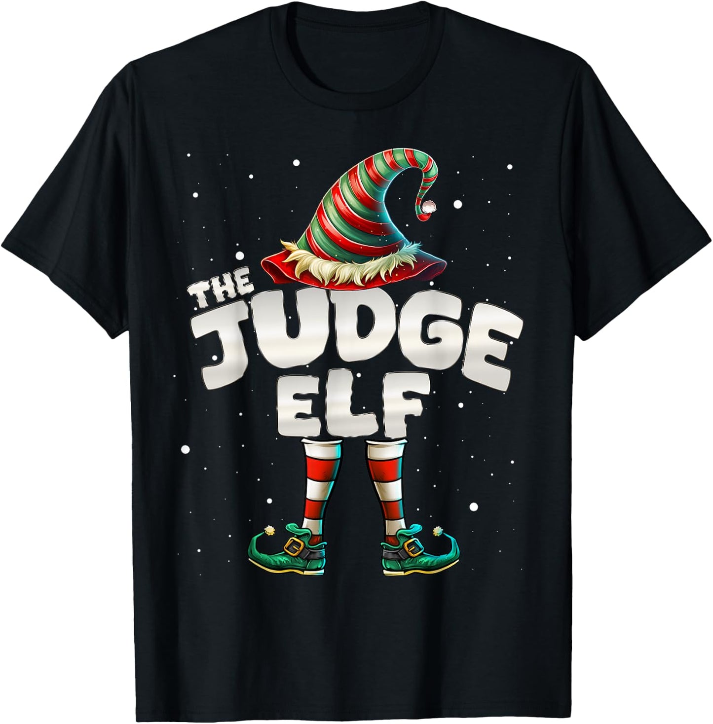 I'm The Judge Elf Family Matching Group Christmas T-Shirt - T-Shirt | Black