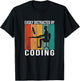Coding Retro Code Vintage Programmer Developer Funny Coder T-Shirt - T-Shirt | Black