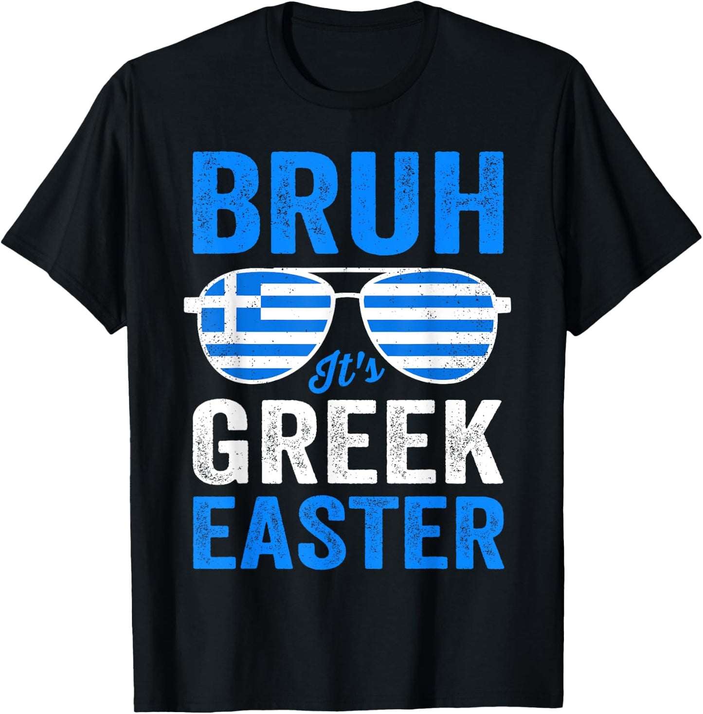 Bruh It's Greek Easter Funny Retro Greek Easter Boys Toddler T-Shirt - T-Shirt | Black