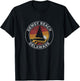 Dewey Beach Delaware Vintage Sailboat 70s Retro Sunset T-Shirt - T-Shirt | Black