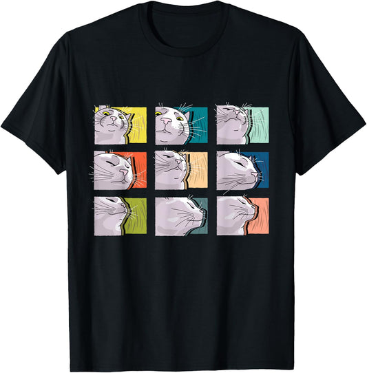 Cat Vibing Meme / CatJAM / Cat Vibing to Music (Color) Women Girls Kids T-Shirt - T-Shirt | Black