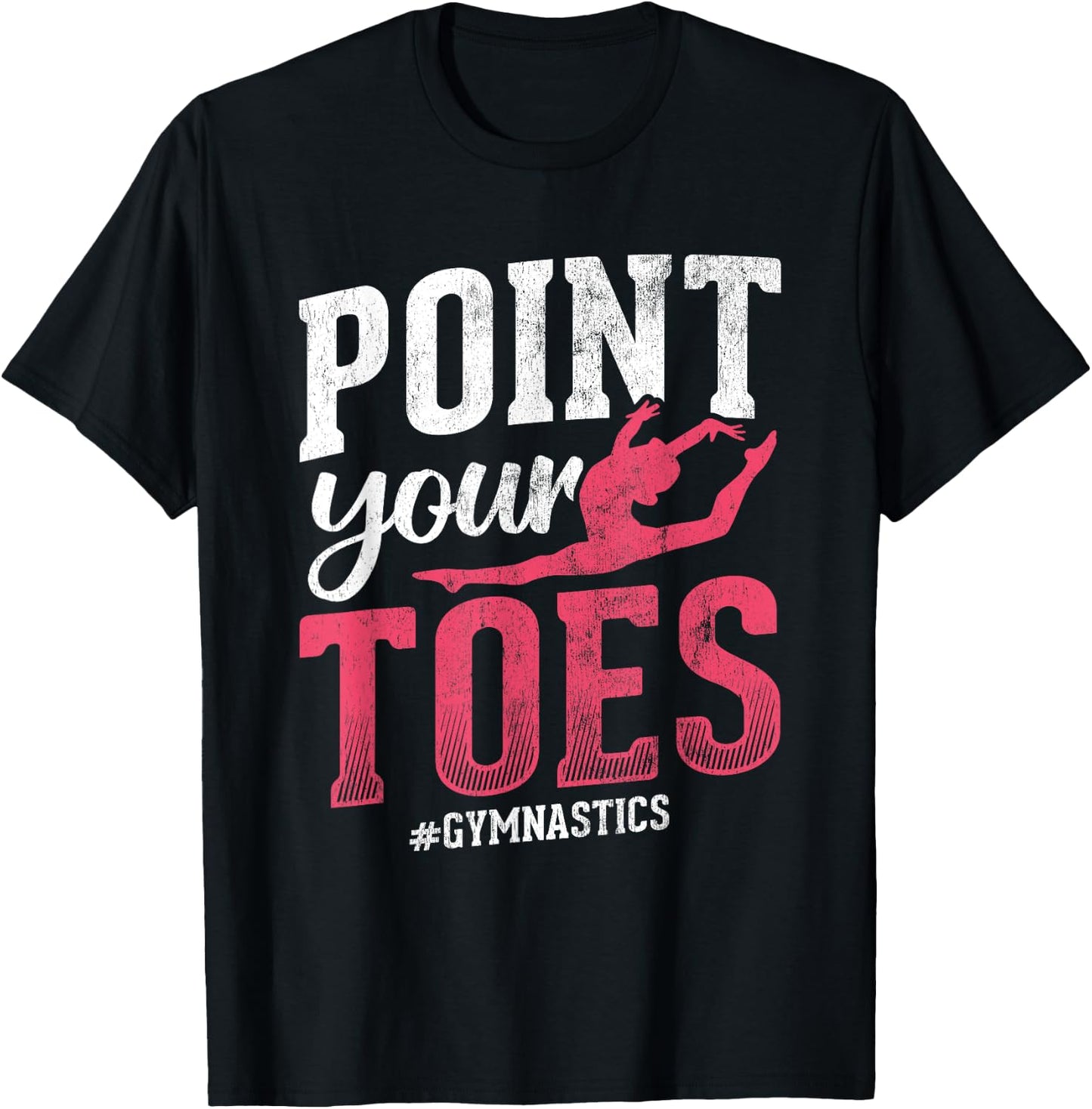 Point Your Toes #Gymnastics Gymnastics Gymnast T-Shirt - T-Shirt | Black