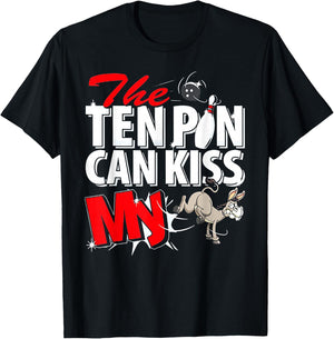 The Ten Pin Can Kiss My Ass Donkey Bowling T-Shirt - T-Shirt | Black