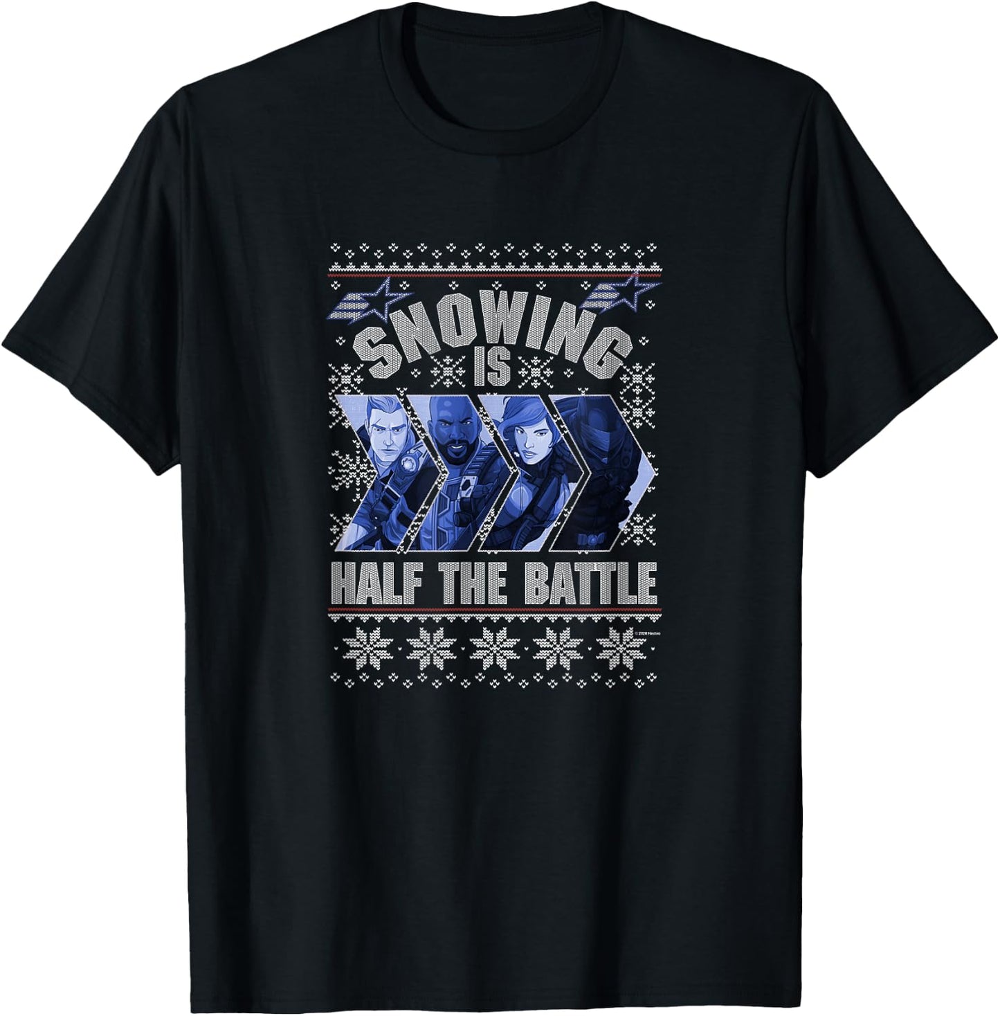 G.I. Joe Christmas Snowing Is Half The Battle Ugly Sweater T-Shirt - T-Shirt | Black