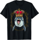 King Dolphin Wearing Crown - Queen Dolphin Animal T-Shirt - T-Shirt | Black