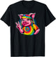 Peace Sign Tie Dye Pig T-Shirt - T-Shirt | Black
