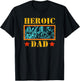G.I. Joe Father's Day Heroic Dad Vintage Army Stamp Logo T-Shirt - T-Shirt | Black