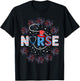 4th of July Nurse American Flag Fourth Of July Nurse T-Shirt - T-Shirt | Black