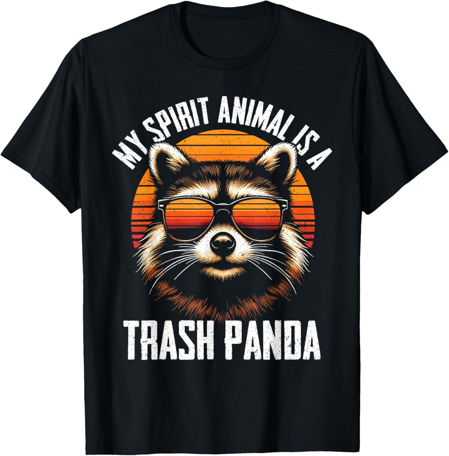 Funny Racoon Art My Spirit Animal is a Panda Trash T-Shirt - T-Shirt | Black