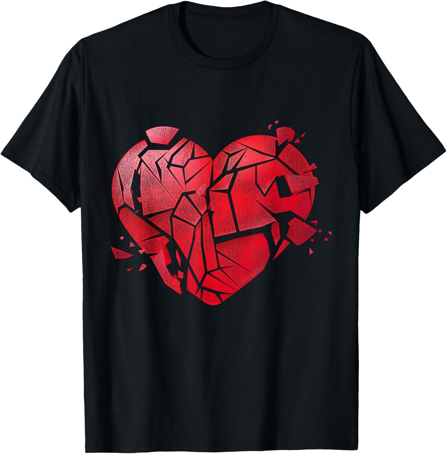 Broken Heart Anti Valentines Day T-Shirt - T-Shirt | Black