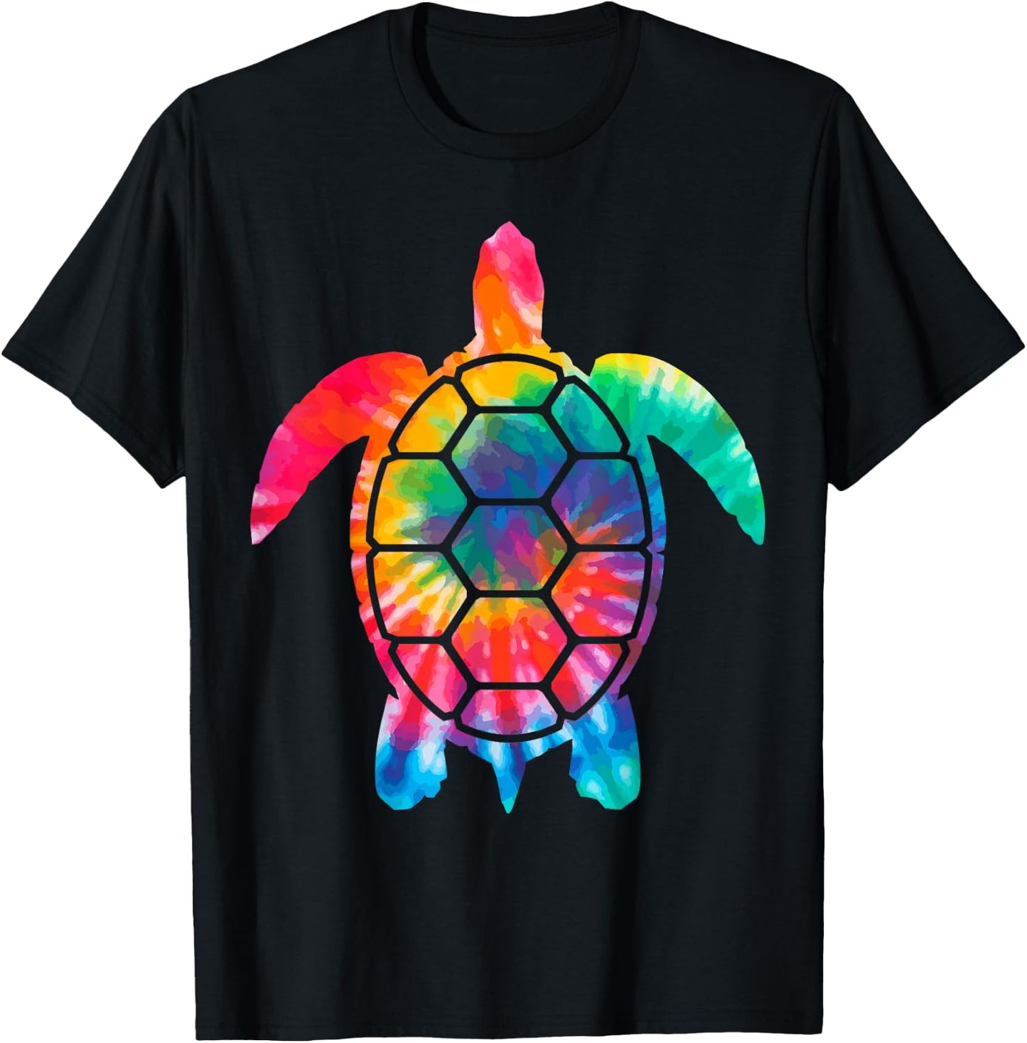 Turtle Tie Dye Hippie Diving Diver Gift T-Shirt - T-Shirt | Black