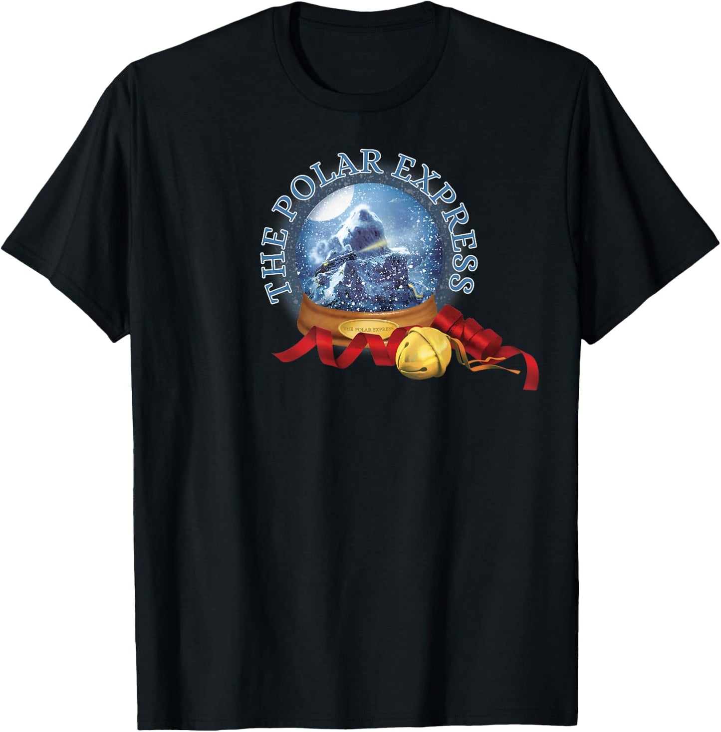 Polar Express Snow Globe & Bell Logo T-Shirt - T-Shirt | Black