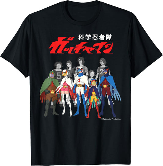 Manga Gatchaman Logo Alter Ego Line-Up T-Shirt - T-Shirt | Black