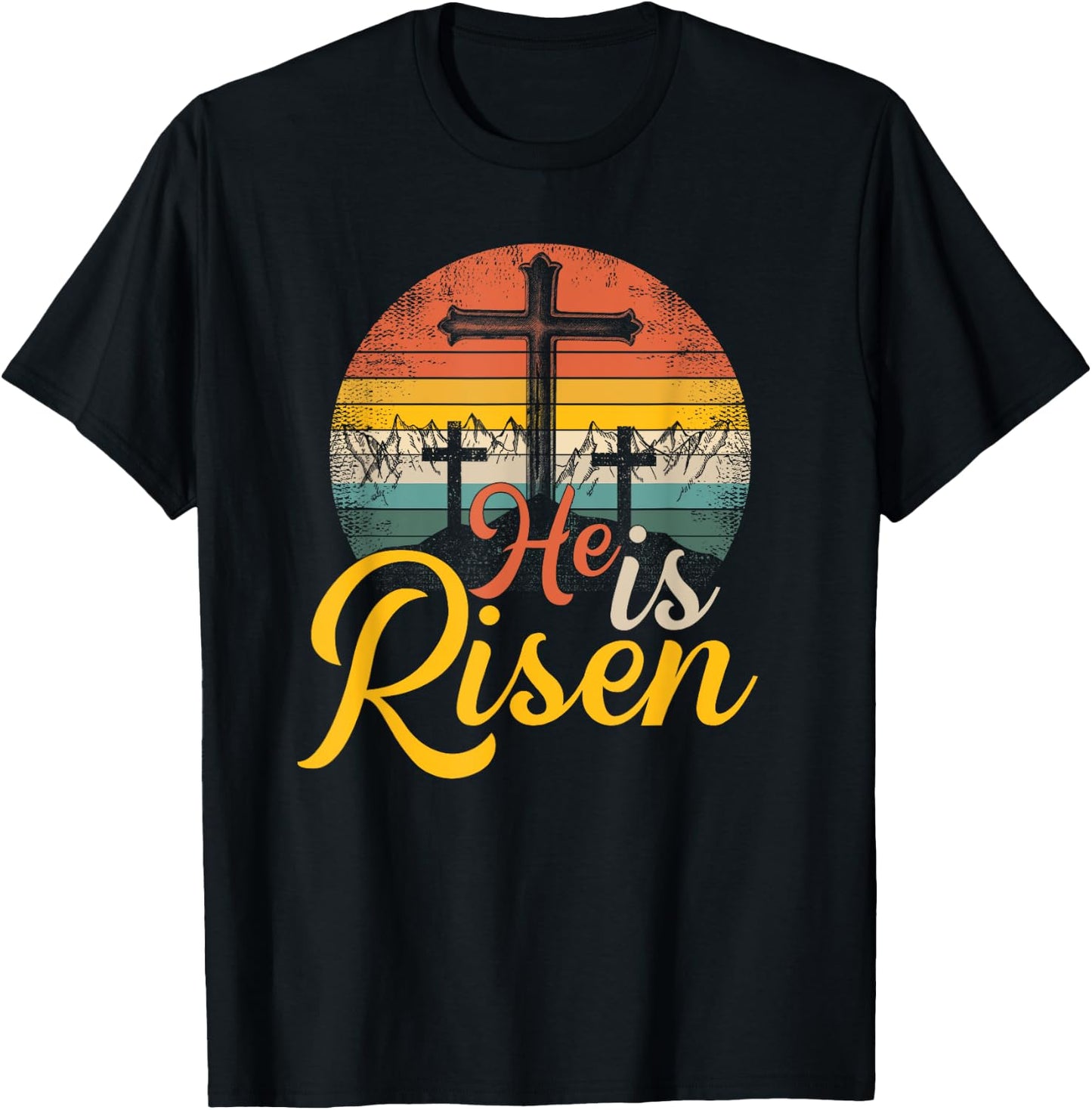 He Is Risen - Christian Easter Jesus T-Shirt - T-Shirt | Black