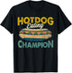 Hotdog Eating Champion Funny Estate Fair Retro Food Contest Men Women T-Shirt - T-Shirt | Black