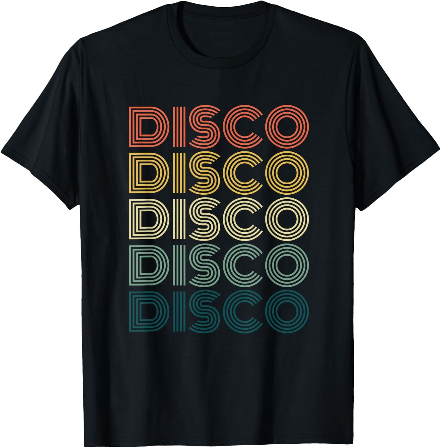 Disco Themed Funky Vintage 70s 80s For Dance Parties T-Shirt - T-Shirt | Black