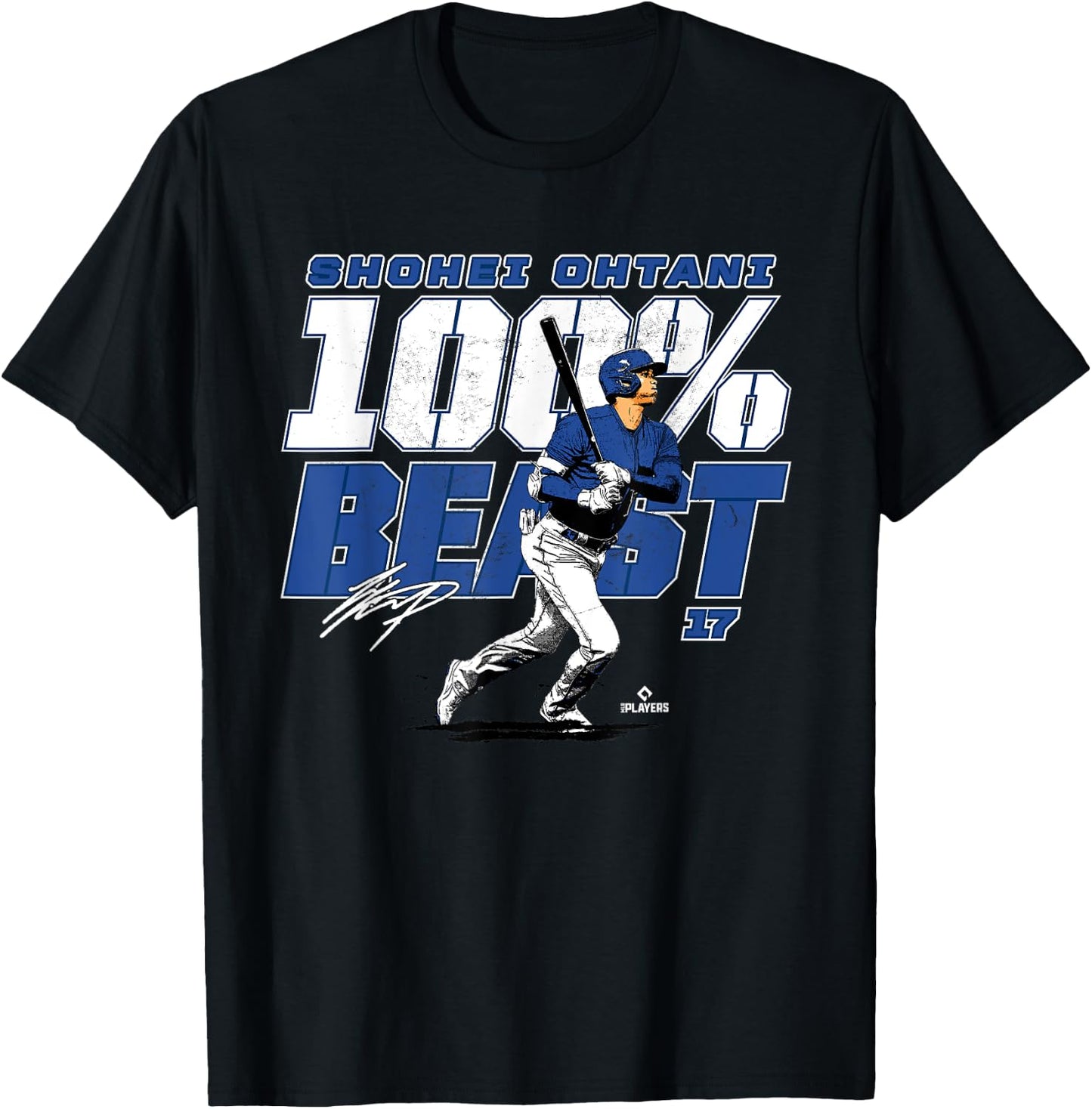 100 Percent Beast Shohei Ohtani Los Angeles Baseball MLBPA T-Shirt - T-Shirt | Black